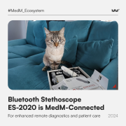 Electronic Stethoscope ES-2020 Becomes MedM-Connected for Remote Patient Monitoring 