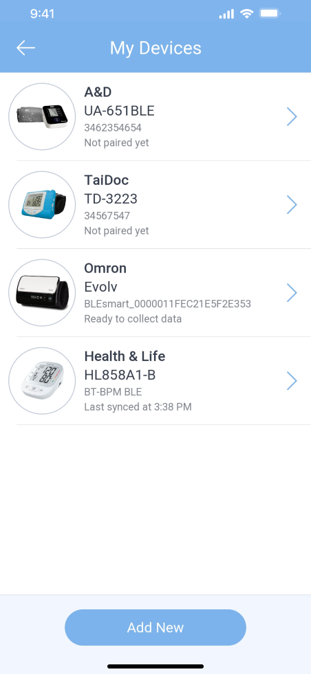 Connecting Omron Evolv (Bluetooth blood pressure monitor) with MedM Health  app 