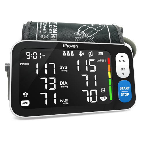 iProven Home Blood Pressure Monitor - Digital Blood Pressure Meter with  Upper Arm Cuff - Large Screen with